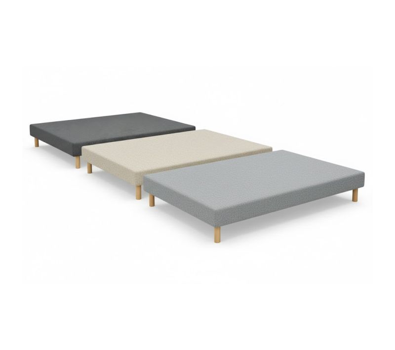 Sommier Essenzia Tradition Graphic 19cm Couleur 70x200 Anthracite Lattes