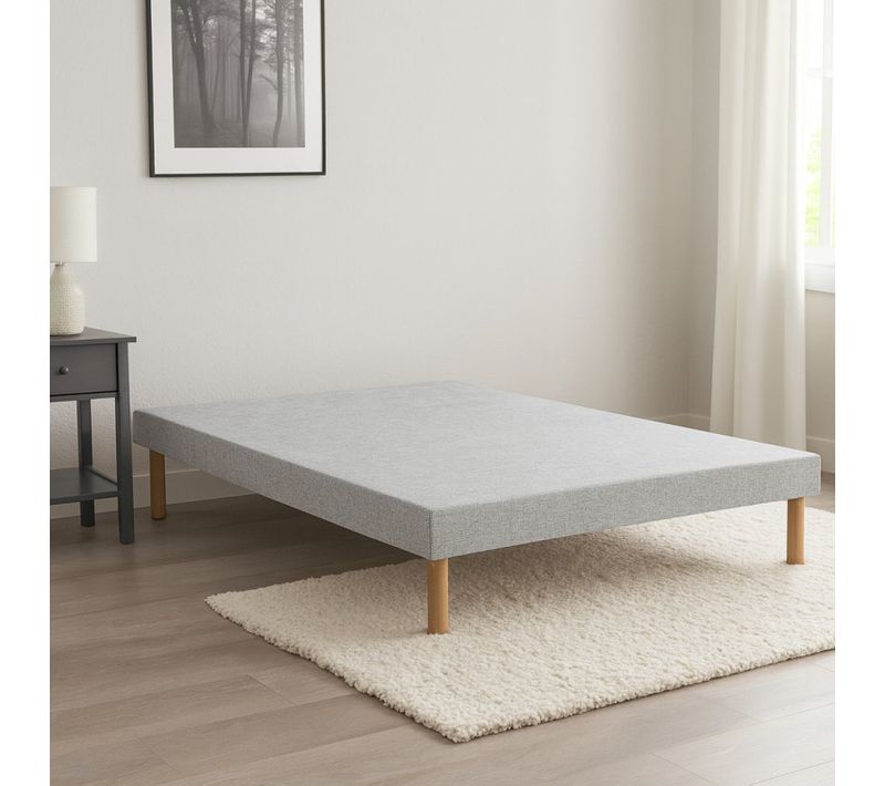Sommier Essenzia Tradition Graphic 13cm Couleur 140x220 Gris Clair Lattes
