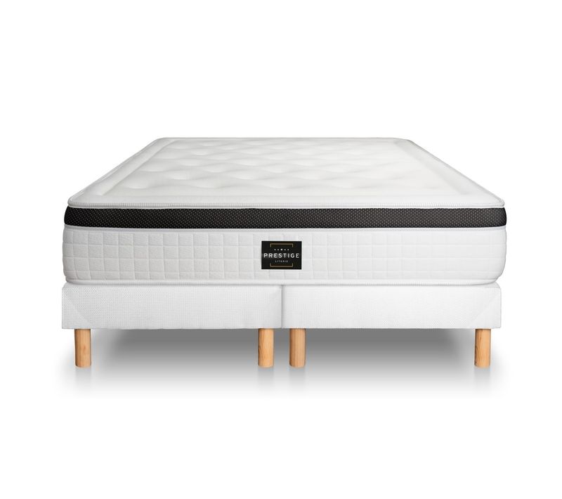 Ensemble Matelas Mémoire De Forme 180x200 Privilège Ep:26cm - Sommier Blanc