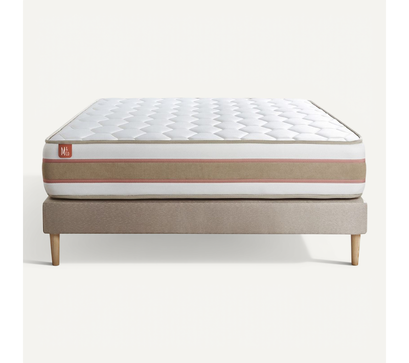Ensemble Matelas Ressorts Ensachés Et Mémoire De Forme 160x200 Le Délicat Ep:26 Cm - Sommier Kit Bei