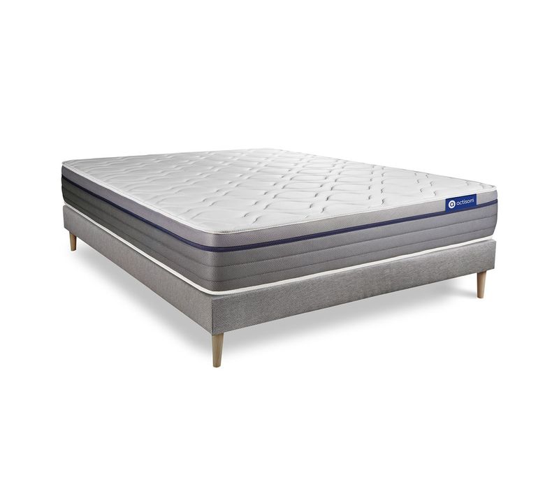 Ensemble Matelas Ressorts Ensachés Et Mémoire De Forme 140x190 Actiflex Zen Ep:26 Cm - Sommier Kit G