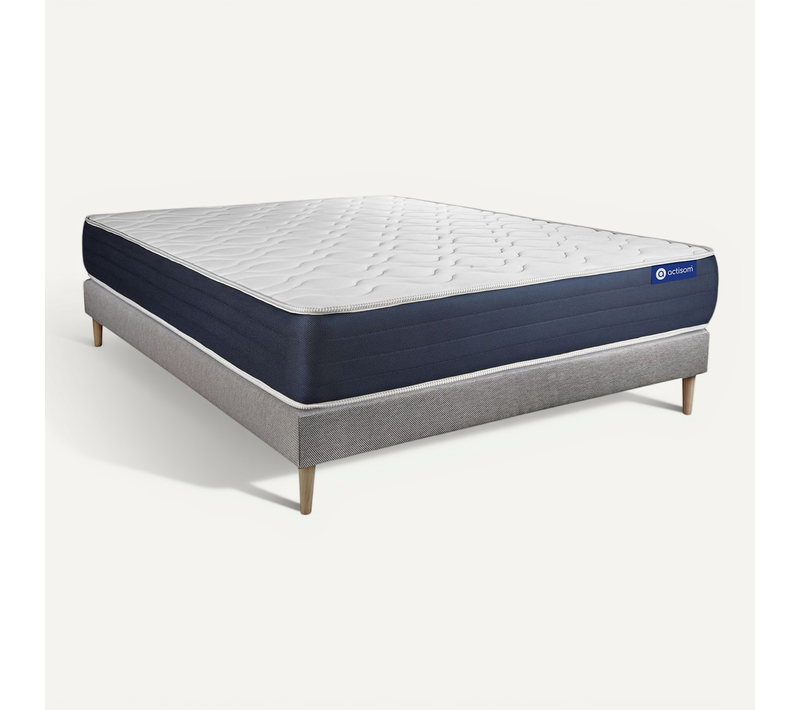 Ensemble Matelas Ressorts Ensachés Et Mémoire De Forme 160x200 Actiflex Sleep Ep:22 Cm - Sommier Kit