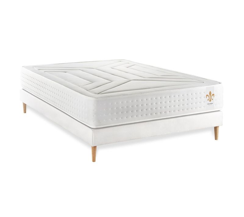 Ensemble Matelas Ressorts Ensachés Et Mémoire De Forme 140x200 Vingt-quatre Ep:24 Cm - Sommier Kit B