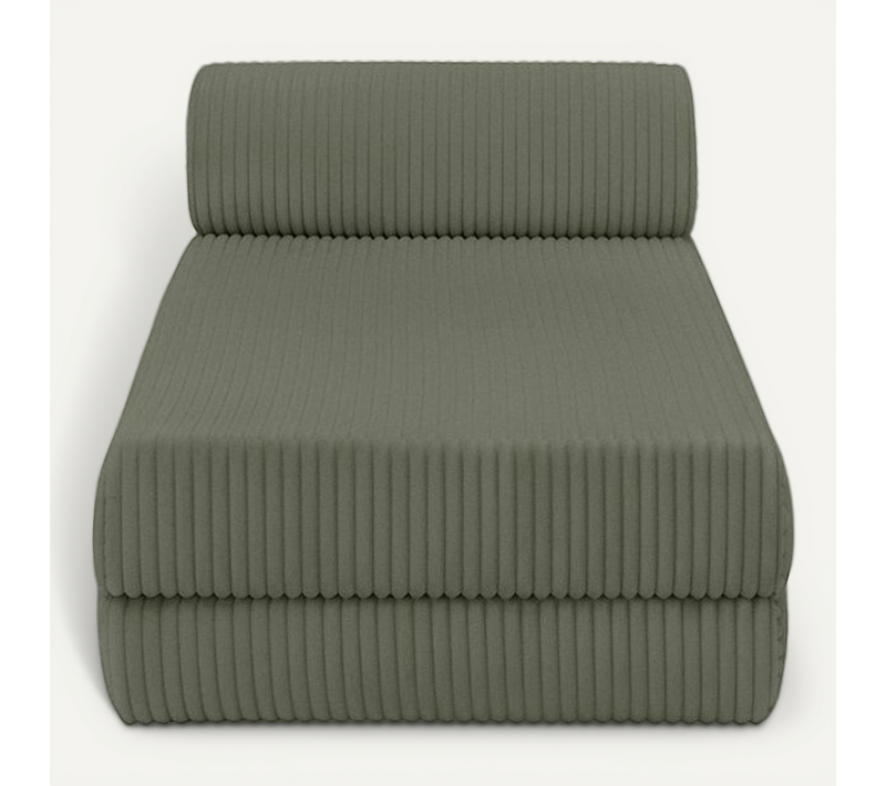 Méridienne Modulable Et Convertible - Velours Côtelé XL - Vert