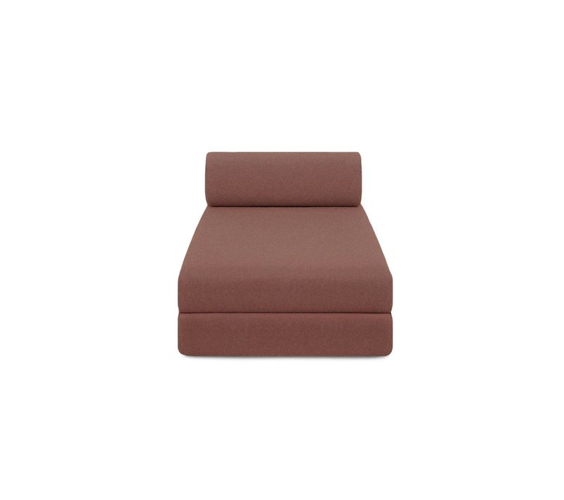 Méridienne Modulable Et Convertible - Tissu Lisse - Terracotta