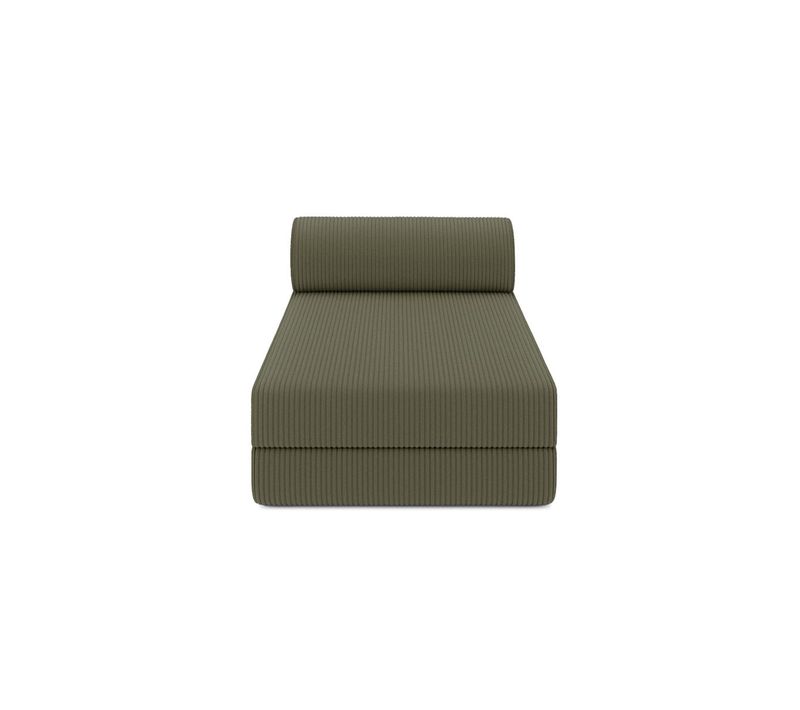 Méridienne Modulable Et Convertible - Velours Côtelé - Vert