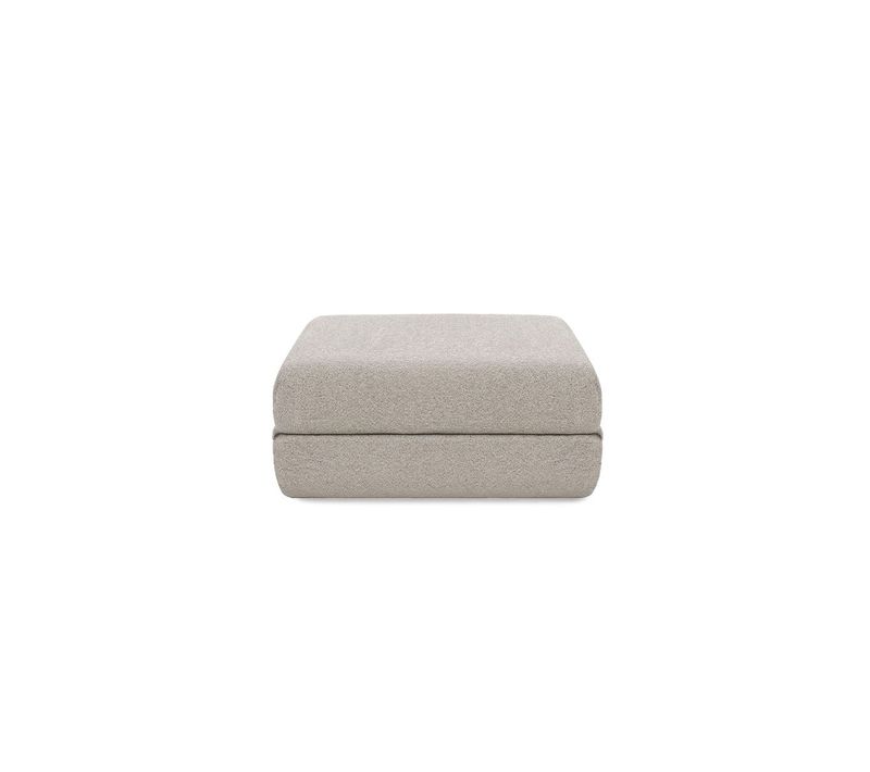 Pouf De Jardin Convertible Et Modulable - Tissu Imperméable - Beige Clair
