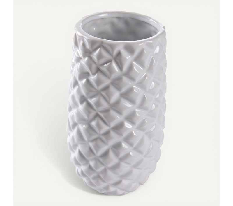 Vase Ananas Blanc 24 Cm