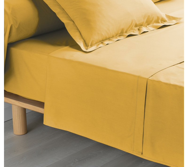 Drap Plat Percale 180x290cm Miel