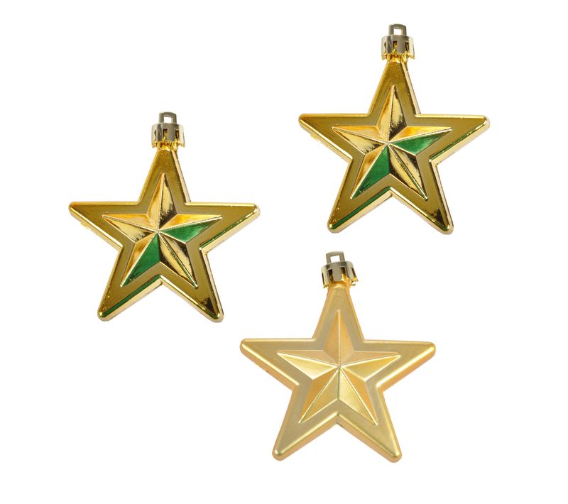 Set De 3 Suspensions Etoiles Or