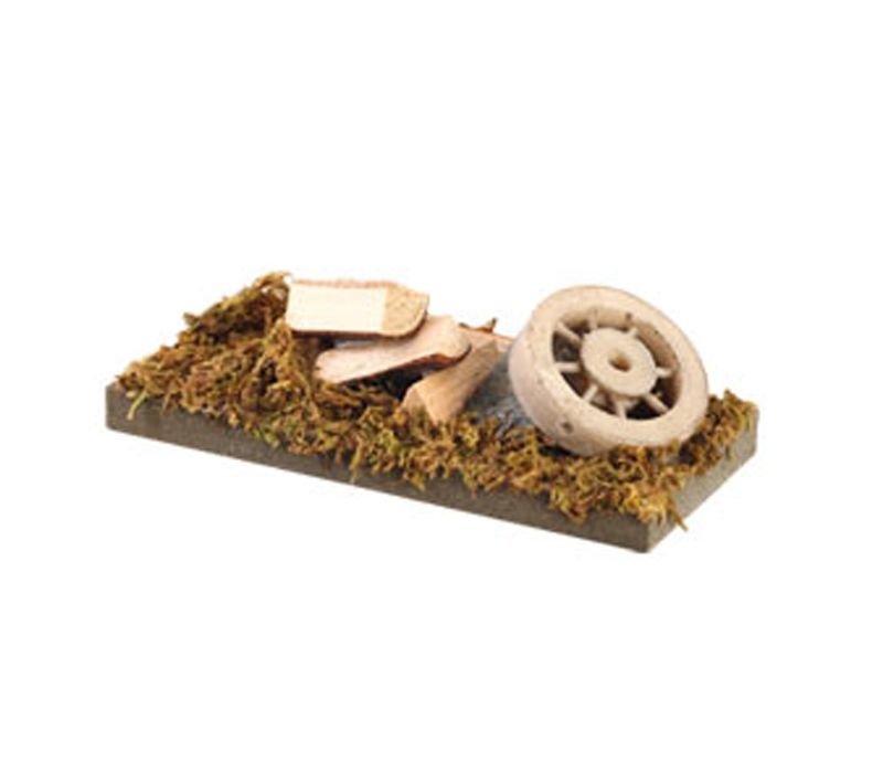 Decor Creche De Noel Roue Et Bois