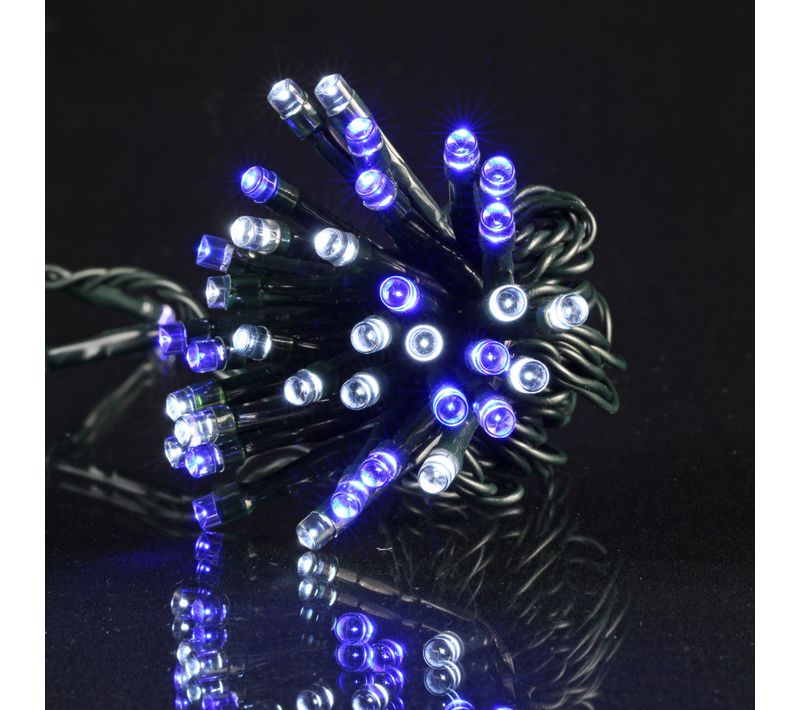 Guirlande 120 LED Blanc Bleues 6m