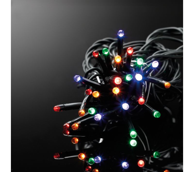 Guirlande Exterieur 180 LED Multicouleur 20m Fil Noir