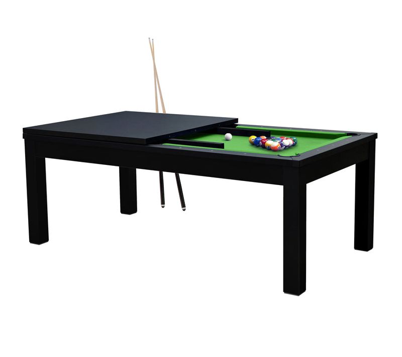 Table De Billard Convertible Noire Tapis Vert - Eddie