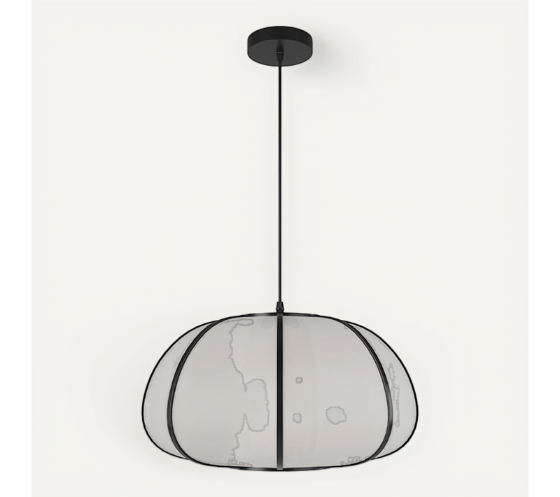 Suspension En Bambou Noir D38 Cm - Hana