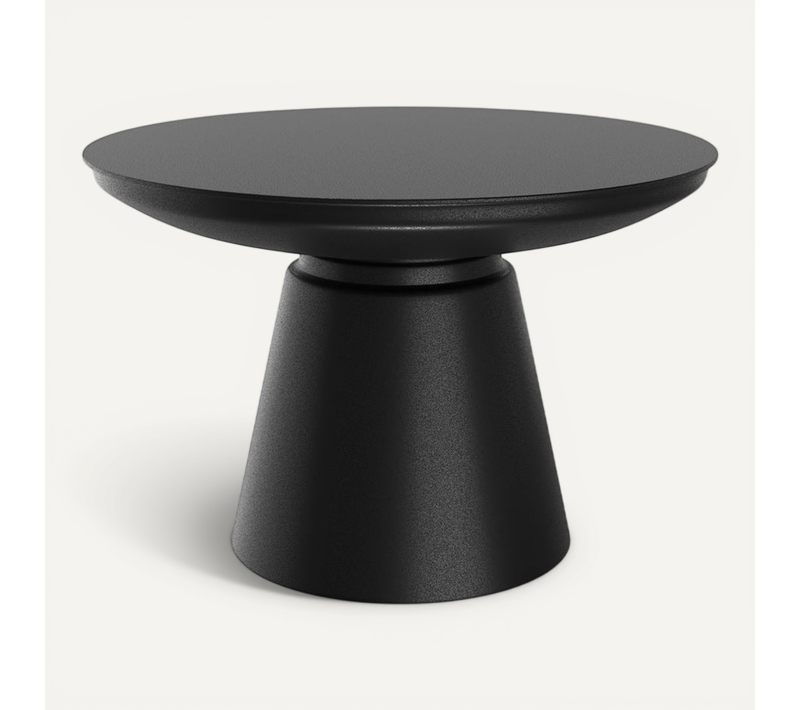 Table Basse Ronde En Métal Noir D60 Cm - Gomez