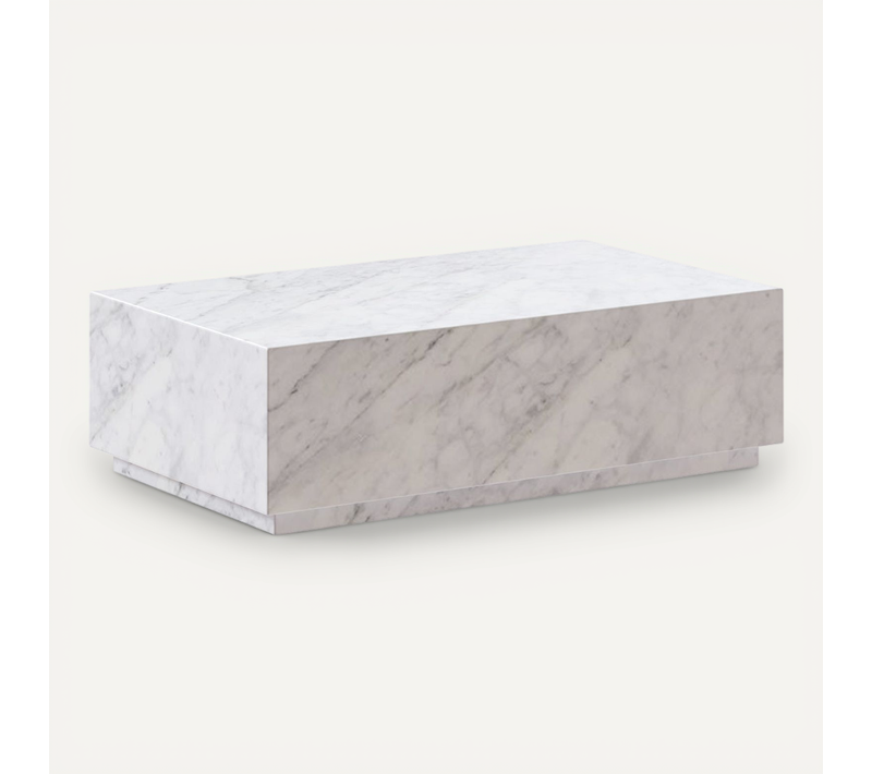 Table Basse Rectangulaire En Marbre Blanc - Izaé