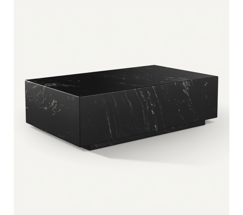 Table Basse Rectangulaire En Marbre Noir - Izaé