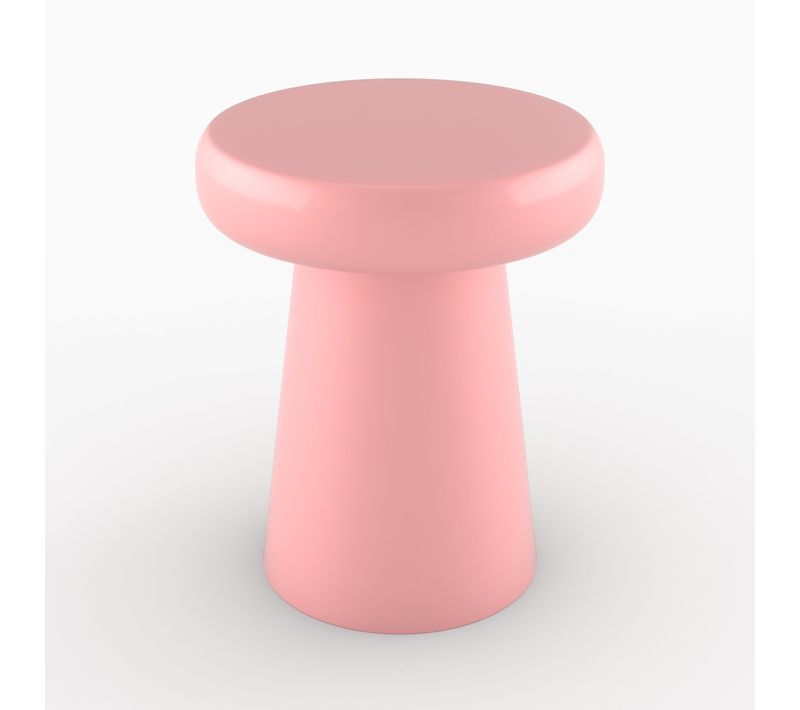 Table D'appoint Ronde En Métal Rose D40 Cm - Anouk