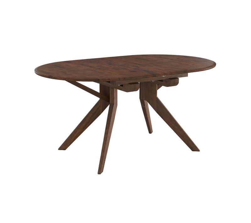 Table Extensible En Bois D'hévéa Massif Foncé 6 à 10 Personnes - Oli