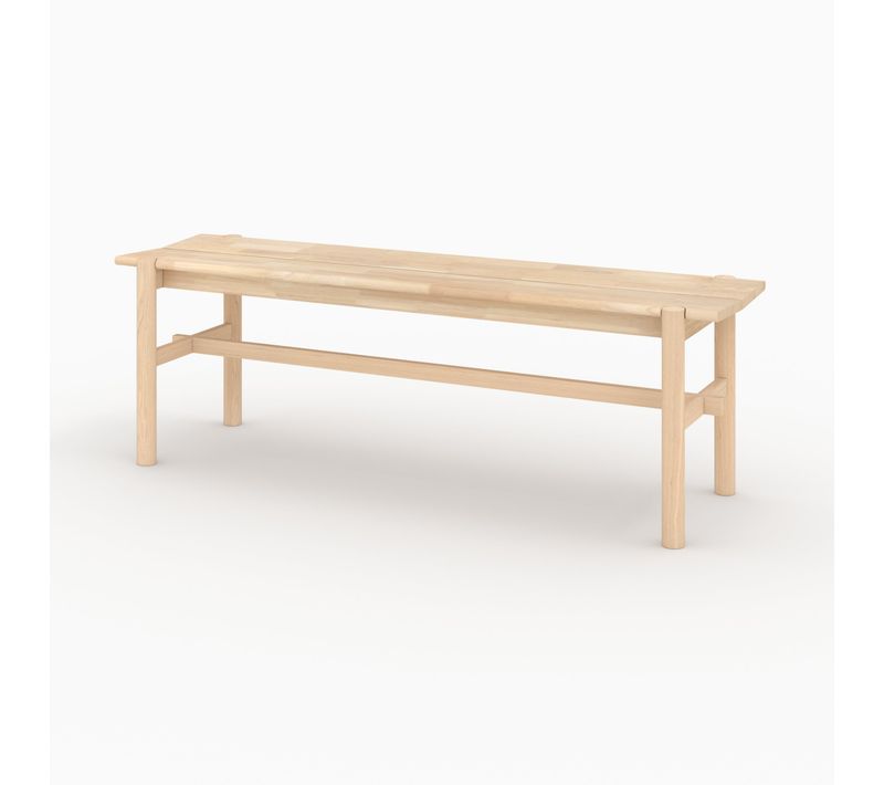 Banc 3 Places En Bois Effet Blanchi - Suzette