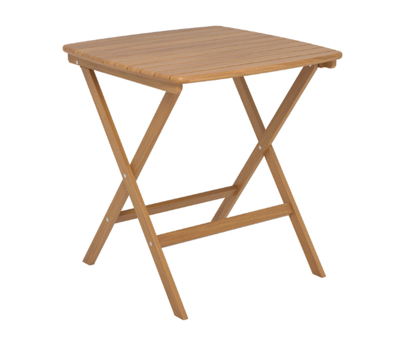 Table De Jardin Pliante Carré En Bois D'acacia Huilé 2 Personnes - Siquijor