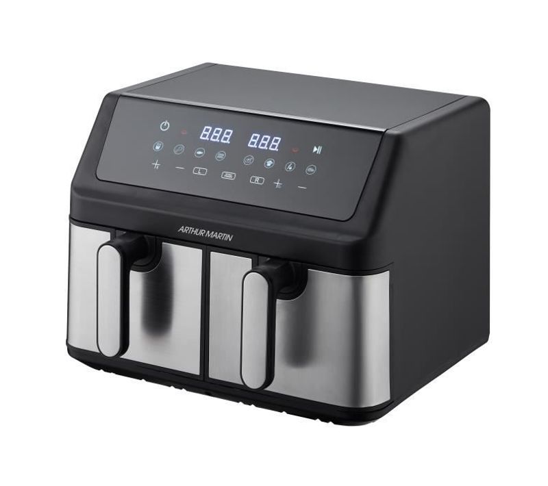 Friteuse Sans Huile - Airfryer - 2 Cuves De 4,5l - 2000w - 8 Programmes