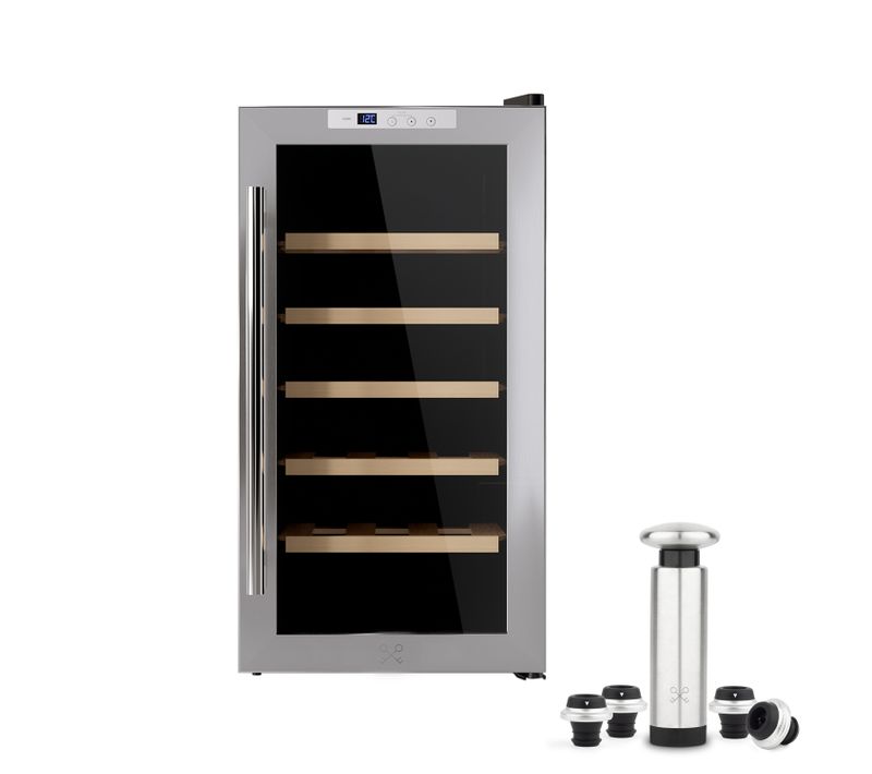 Cave De Conservation 18 Bouteilles Et Pompe Sous Vide Pour Vin - Cavc18+wom440