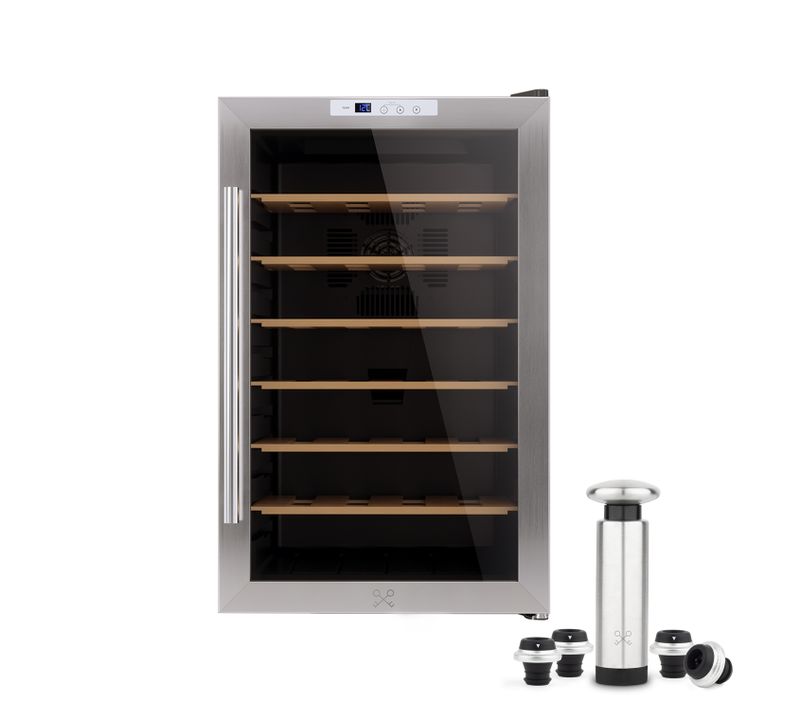 Cave De Conservation Et Pompe Sous Vide Pour Vin Encastrable - Cavc28+wom440