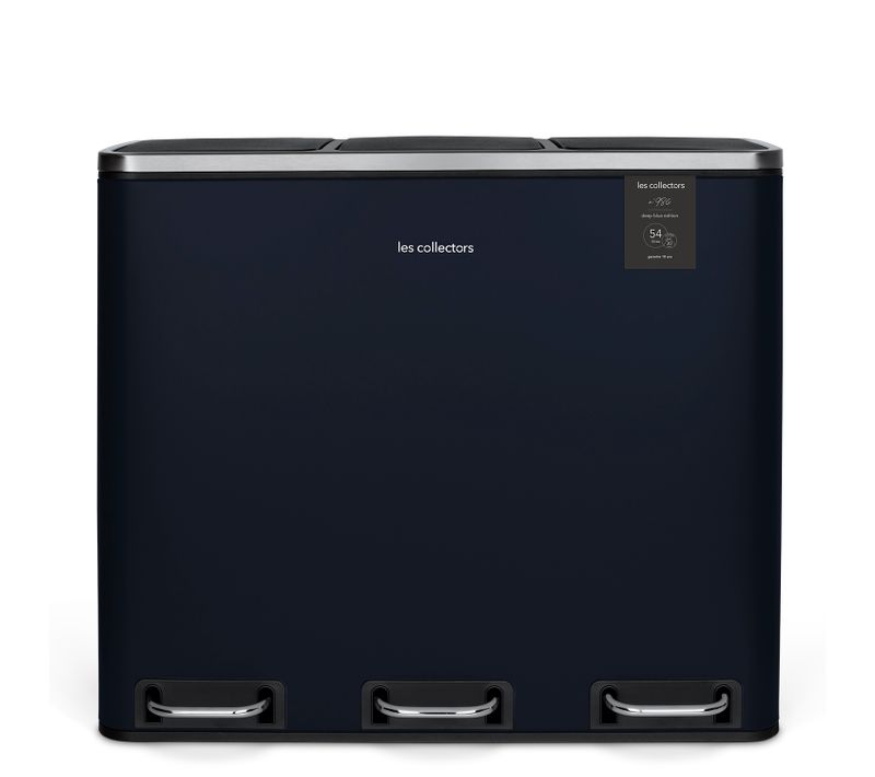 Poubelle De Tri à Pédale 3 x 18 L, Midnight Blue Edition - Les Collectors N°986