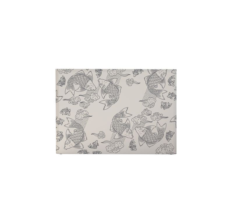 Tête De Lit Déhoussable Banc De Poissons 160x110 Cm Coloris Blanc