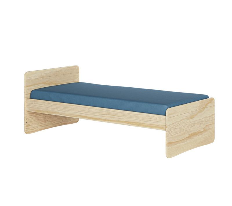 Pack Lit Avec Matelas 90x190 Cm Lilow  Bois