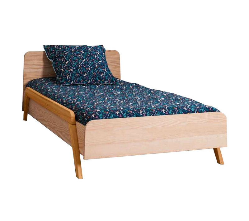 Pack Lit Enfant Évolutif Avec Barrières Et Matelas 90x190 Cm Dixia  Bois
