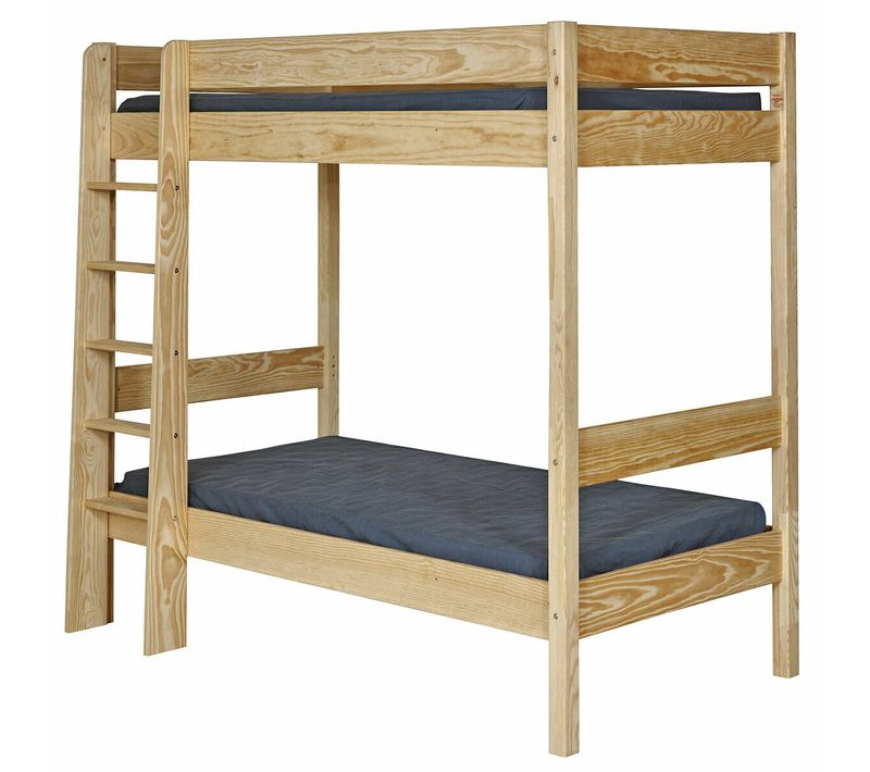 Lit Superposé 90x190 Cm Clem  Bois Naturel