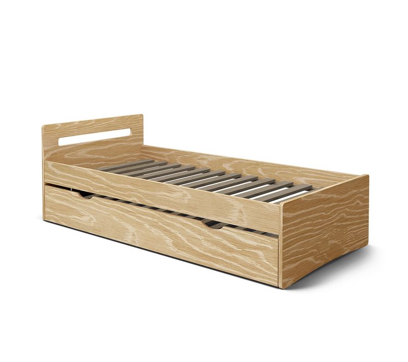 Lit Gigogne 90x200 Cm Leo  Bois