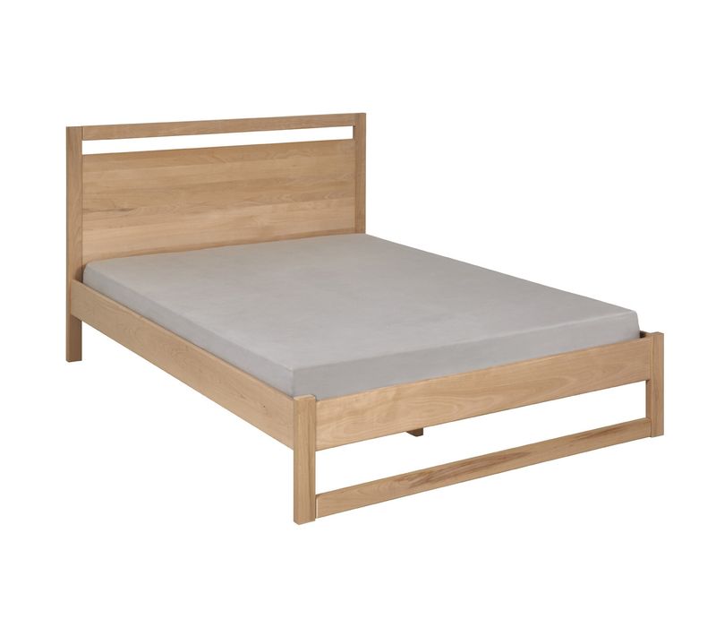 Pack Lit Avec Matelas 160x200 Cm Lio  Bois Naturel