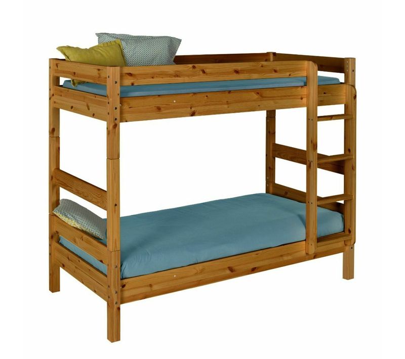 Pack Lit Superposé Séparable Avec 2 Matelas 80x190 Cm Aaron  Miel