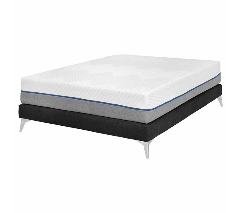Pack Sommier Tapissier Avec Matelas 140x190 Cm Hocéa  Noir