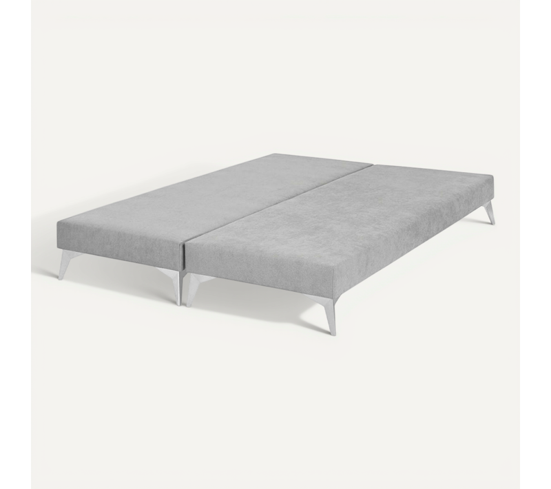 Lot De 2 Sommiers Tapissiers 70x190 Cm Hocea Gris