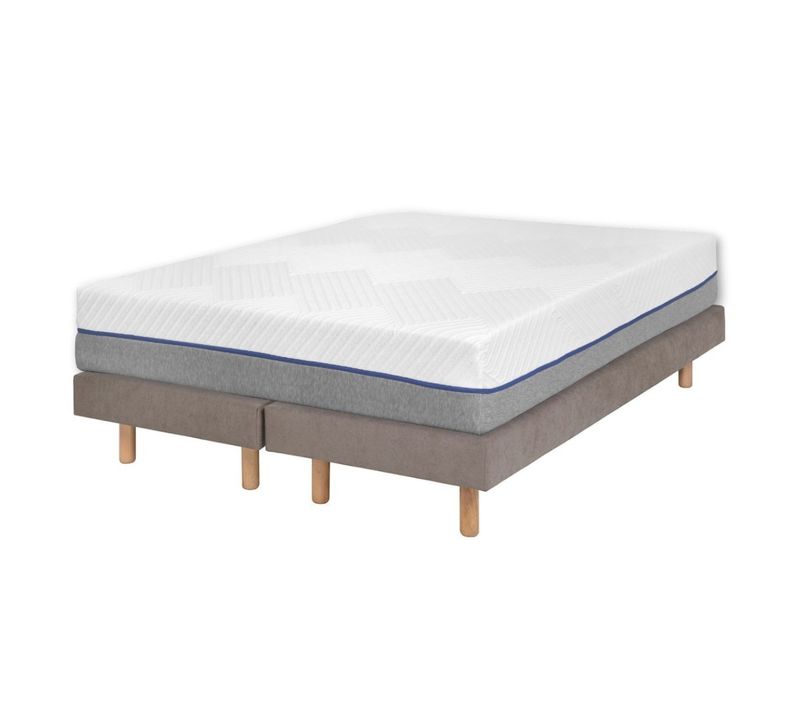 Pack 2 Sommiers Tapissiers Avec Matelas 80x200 Cm Habby  Lin
