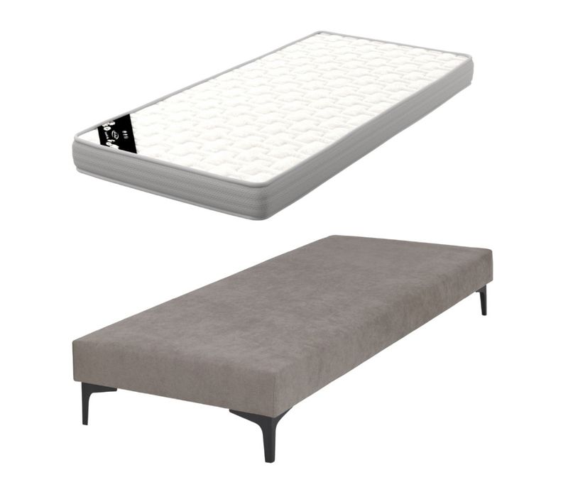 Pack Sommier Tapissier Avec Matelas 70x190 Cm Hiliana Lin