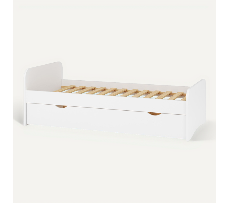 Lit Gigogne 90x200 Cm Talia Blanc