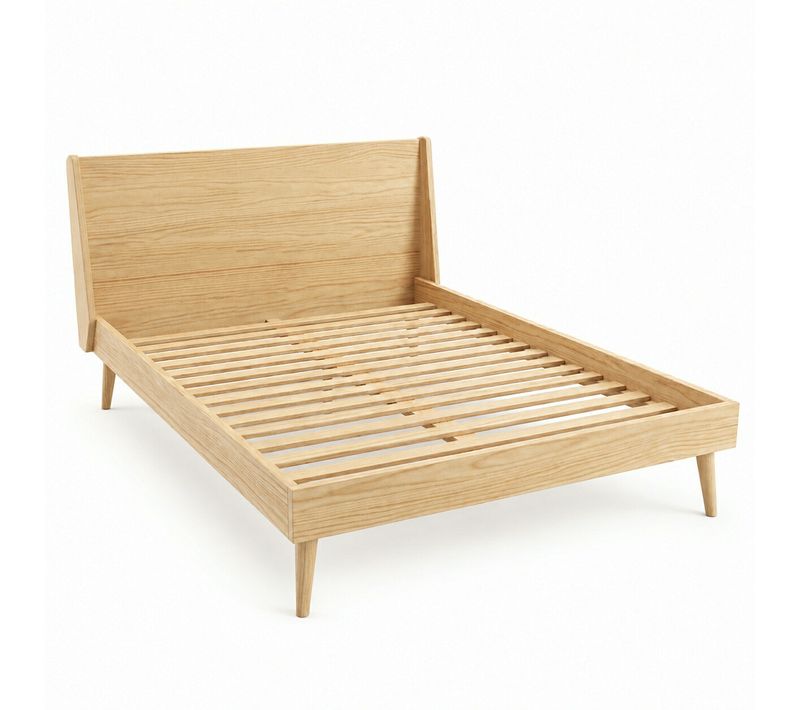 Lit 2 Places 140x190 Cm Marie  Bois Naturel