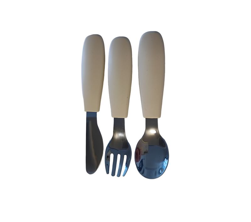 Iconic Trio Set (cuillère/fourchette/couteau) Crème - Lot De 4 -