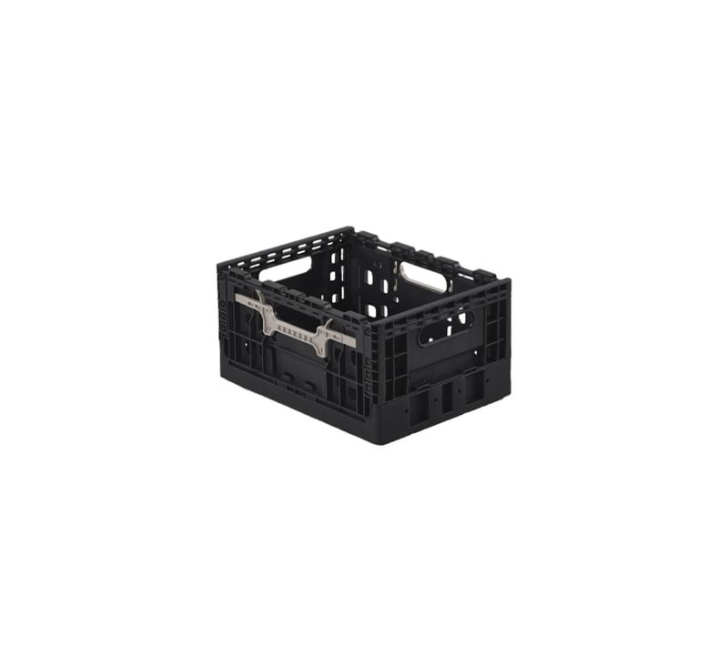 Bac De Rangement Pliable En Plastique Noir 27,5 X 37 X 19 Cm