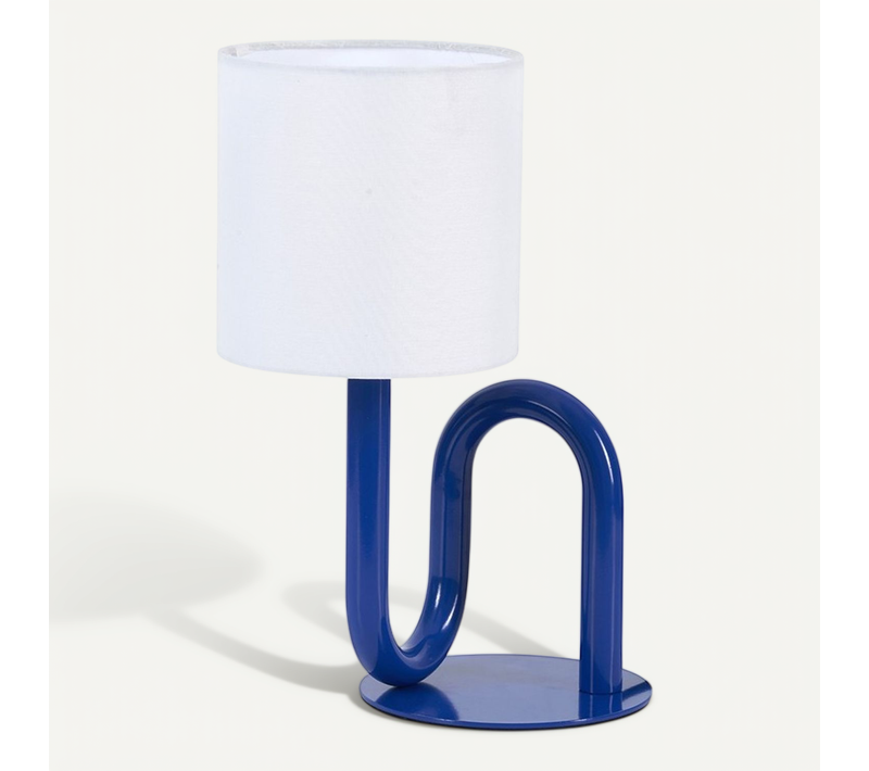 Lampe De Table Wama En Métal Bleu