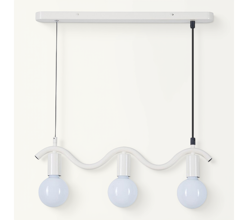 Suspension Wama 3 Lampes En Métal Blanc