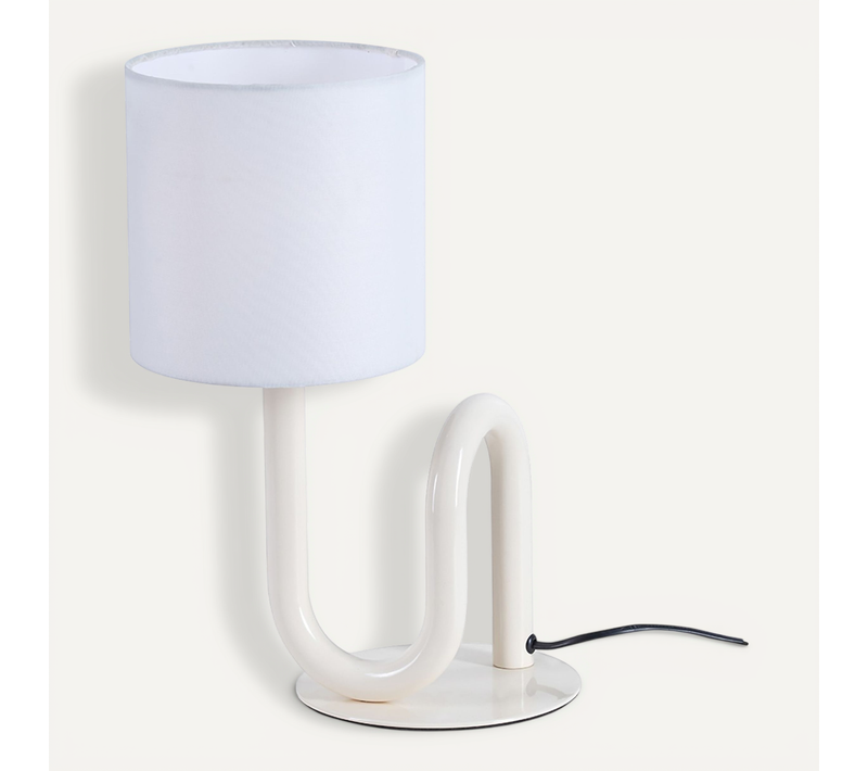 Lampe De Table Wama En Métal Blanc