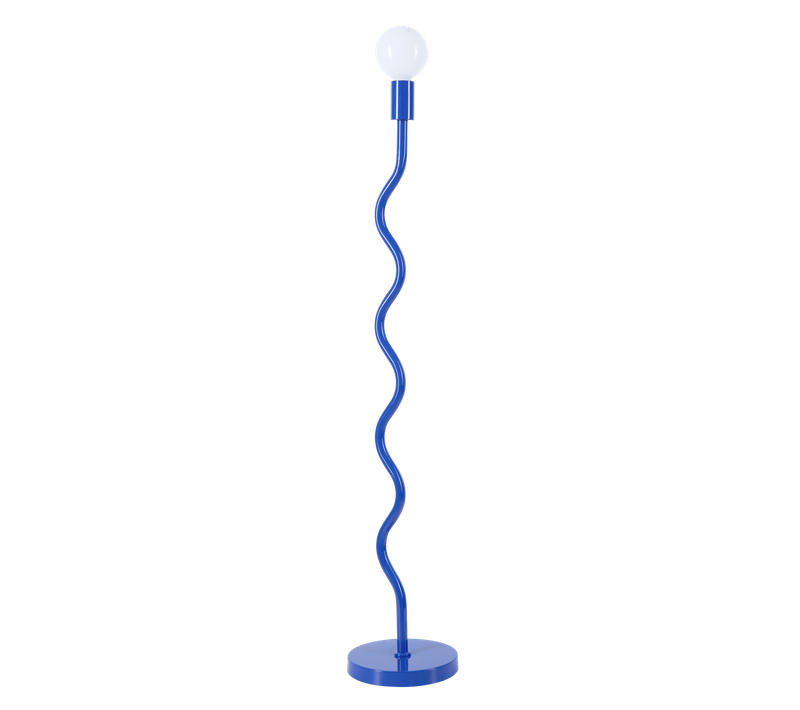 Lampe Sur Pied Wama En Métal Bleu