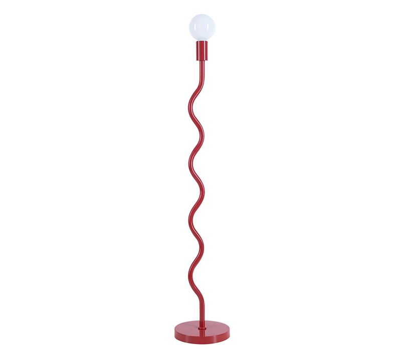 Lampe Sur Pied Wama En Métal Rouge